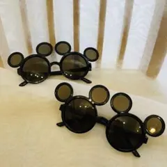 ミッキー型ブラックサングラス