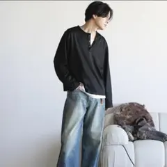 REFINED WAFFLE HENLEY NECK L/S TEE2色 - メルカリ