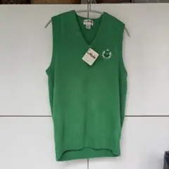 メンズ La Mode グリーン Vネック ベスト