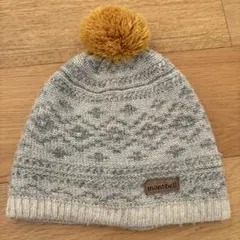 montbell グレー ニット帽 ポンポン付き　ベビー　キッズ
