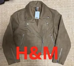 H&M エイチ・アンド・エムブラウン スエード風 ライダースジャケット　Mサイズ