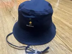 ウッドストック バケットハット ネイビー　紐付き