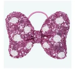 ディズニー ミニー ヘアゴム ミニーの日 スパンコール ピンク 新品未使用