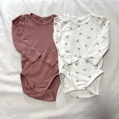【H&M】ベビー 長袖ロンパース 2枚セット(70)