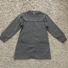 値下げ　西松屋　グレー 長袖ワンピース 120サイズ
