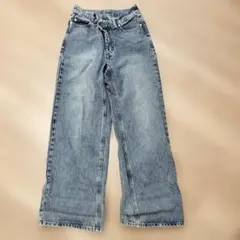 INGNI ライトブルー ワイドレッグデニムパンツ M