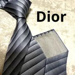 【✨極美品✨】Dior ディオール ネクタイ シルバー系 ストライプ 結婚式