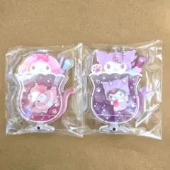 サンリオ　マイメロ　クロミ　カスタムアクリルチャーム　ネコソーダ　セット