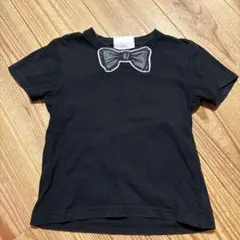 SUPERTHANKS ボウタイ刺繍 ブラック Tシャツ 120cmのサムネイル