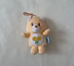 ケアベア ぬいぐるみマスコットキーホルダー オレンジ フラワー