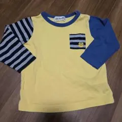 イエロー ストライプ 長袖 トップス