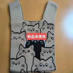 猫柄ハンドバッグ（黒猫デザイン）