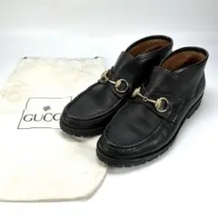 GUCCI　チャッカブーツ　ホースビット　ミドルカット　ローファー　ブラック
