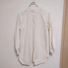 無印良品 洗いざらし オックススタンドカラー キナリXSーS