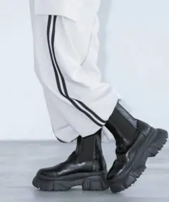 PAGEBOY ブラック サイドゴアブーツ 厚底