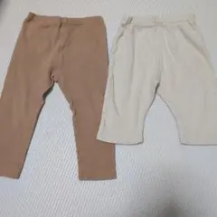 【UNIQLO・しまむら】レギンスパンツ 2枚セット 90サイズ