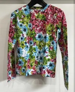 2065 新品　Desigual マルチカラー　花柄プリント　長袖　Tシャツ