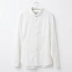 美品】ニコルクラブフォーメン 長袖シャツ 白 Mサイズ(48) スプレッドカラー