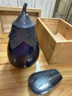 西岡小十 唐津焼 茄子 香合 共箱 共布 茶道具 - メルカリ