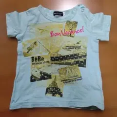 BeBe 星柄 船プリント Tシャツ 80