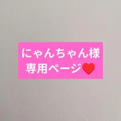 にゃんちゃん様専用ページ