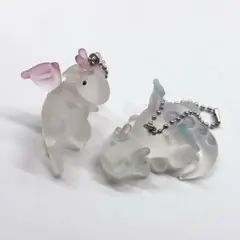 ガチャガチャ プチドラゴン マスコットボールチェーン パールピンク パールミント