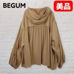 BEGUM フード付マウンテンパーカー M プリーツ切替