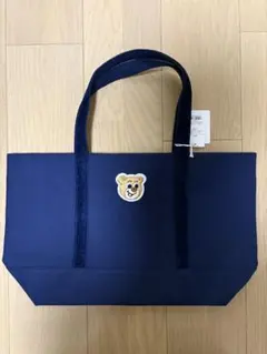 【新品未使用】フェイラー　オールドテディ　ワッペントートバッグ　ネイビー　LL