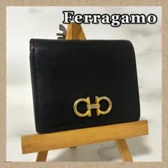 美品❣️Ferragamo＊フェラガモ＊折財布＊ブラック✨のサムネイル