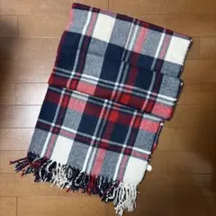 大判チェックマフラー