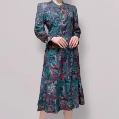 未使用に近い♡ シルク100% スカート セットアップ スカートスーツ アート