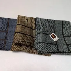 Yves Saint Laurent 綿ハンカチ 3点セット約47センチ