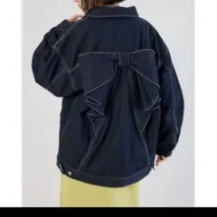 完売品ビッグリボンデニムジャケット　ロデオクラウンズワイドボウル