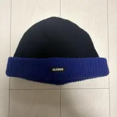 XLARGE ニット帽・ビーニー 黒/青 ONE SIZE
