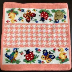 フェイラー　ハンカチ　ハイジ　千鳥格子　オレンジ　完売品