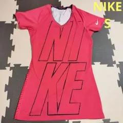 ナイキプロ ドライフィット Tシャツ ロング S レディース ランニング 赤