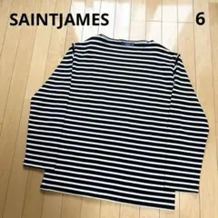 美品 国内正規 セントジェームス ボーダー バスクシャツ 黒 白 フランス製 6