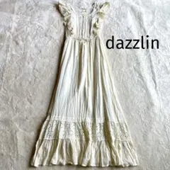 【新品タグ付き】dazzlinコットンレース ロングワンピース アイボリー