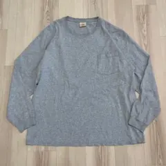 Goodwear グッドウェア USA製 長袖Tシャツ 胸ポケット グレー XL