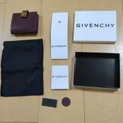GIVENCHY 二つ折り財布 ボルドー ゴールド金具のサムネイル