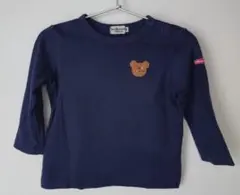 【キッズ90】ホットビスケッツ 長袖Tシャツ クマの刺繍