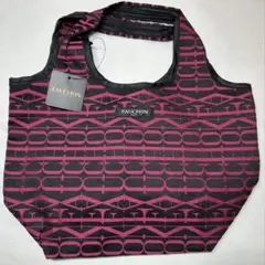 FAUCHON 折りたたみエコバッグ 小型　黒とピンクのサムネイル