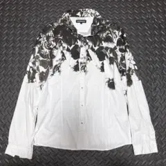 semantic design ブラックローズ プリントデザインシャツ　Lのサムネイル