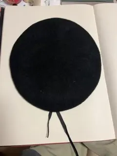 黒いウールベレー帽 未使用品