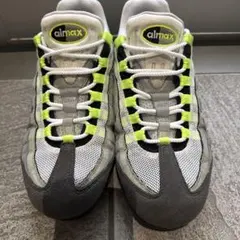 Nike Air MaxBoost 95 グレー/ネオングリーン US 9.5