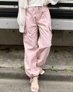 INGNI ナイロンパラシュート ズボン フリーサイズ F ピンクのサムネイル