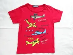 VANDASH★Tシャツ★半袖★飛行機★プレーン★赤★120