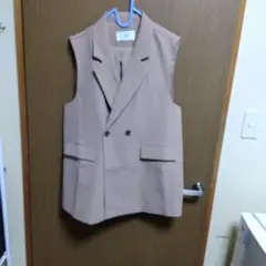 MIM ベージュ テーラードジャケットとワイドパンツセット