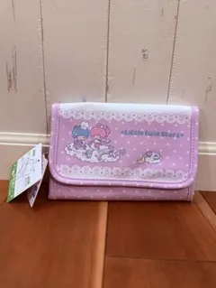 【新品・タグ付】リトルツインスターズ マルチケース キキ＆ララ 多収納ポーチ