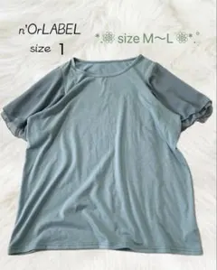 レディース Tシャツ カットソー 半袖 袖シアー サイズ1 ターコイズグリーンのサムネイル